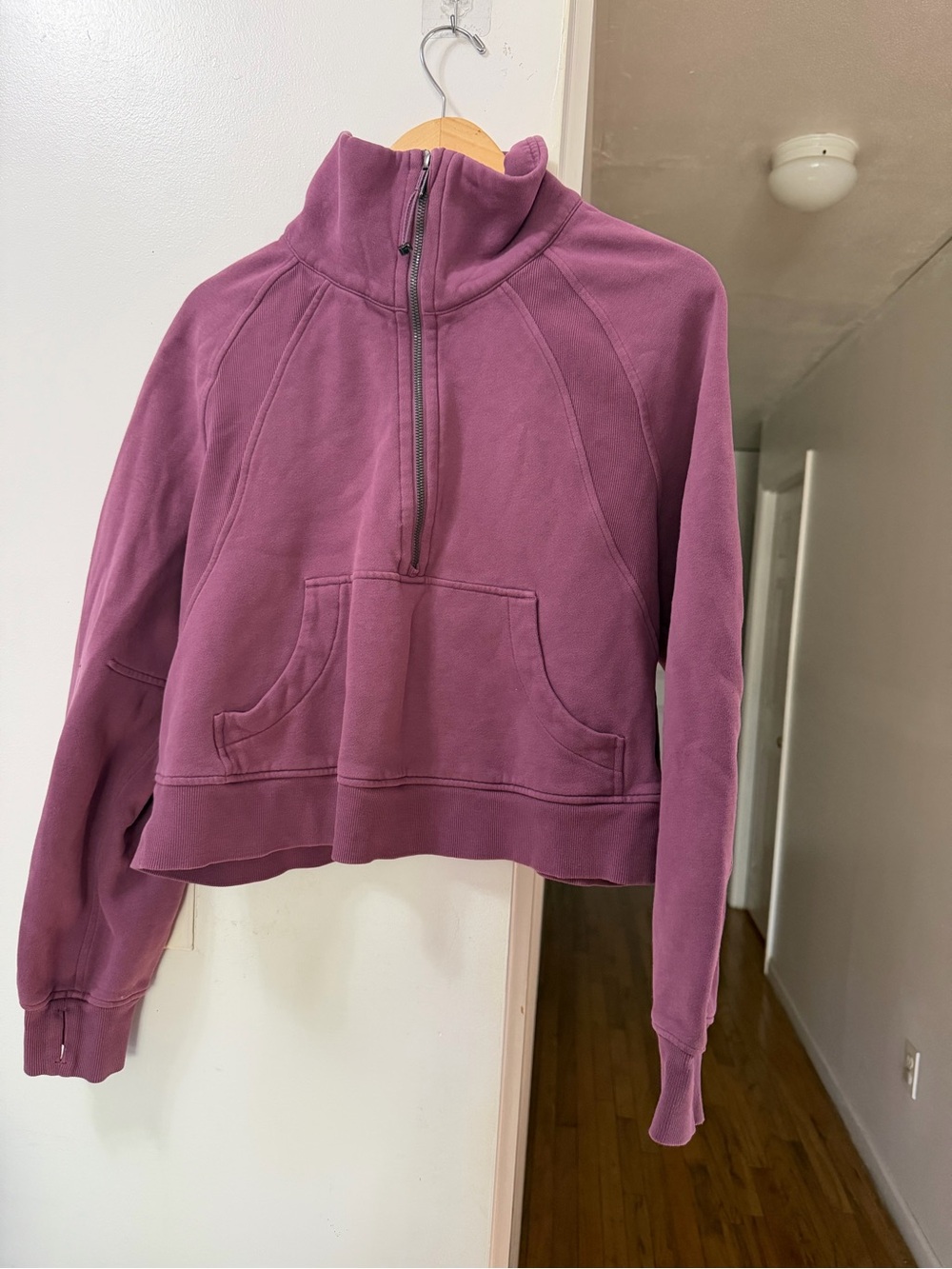 lululemon athletica Plum Half-Zip Cropped Pullover